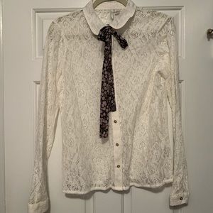 LC Lauren Conrad Lace Blouse